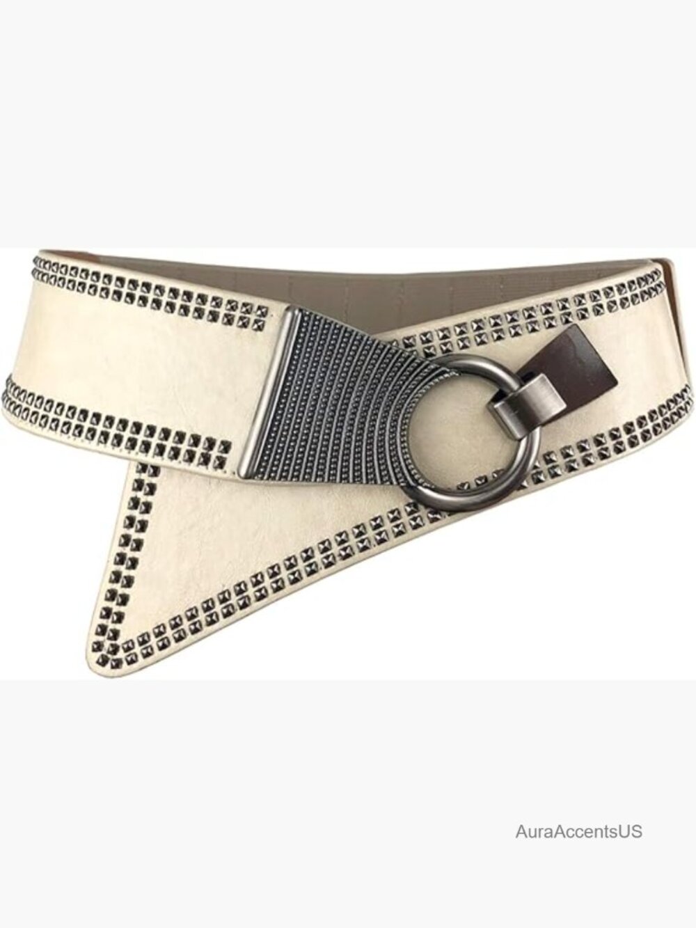 Wide Elastic Stretch Belt Vintage Buckle Waistband for Jeans Dresses